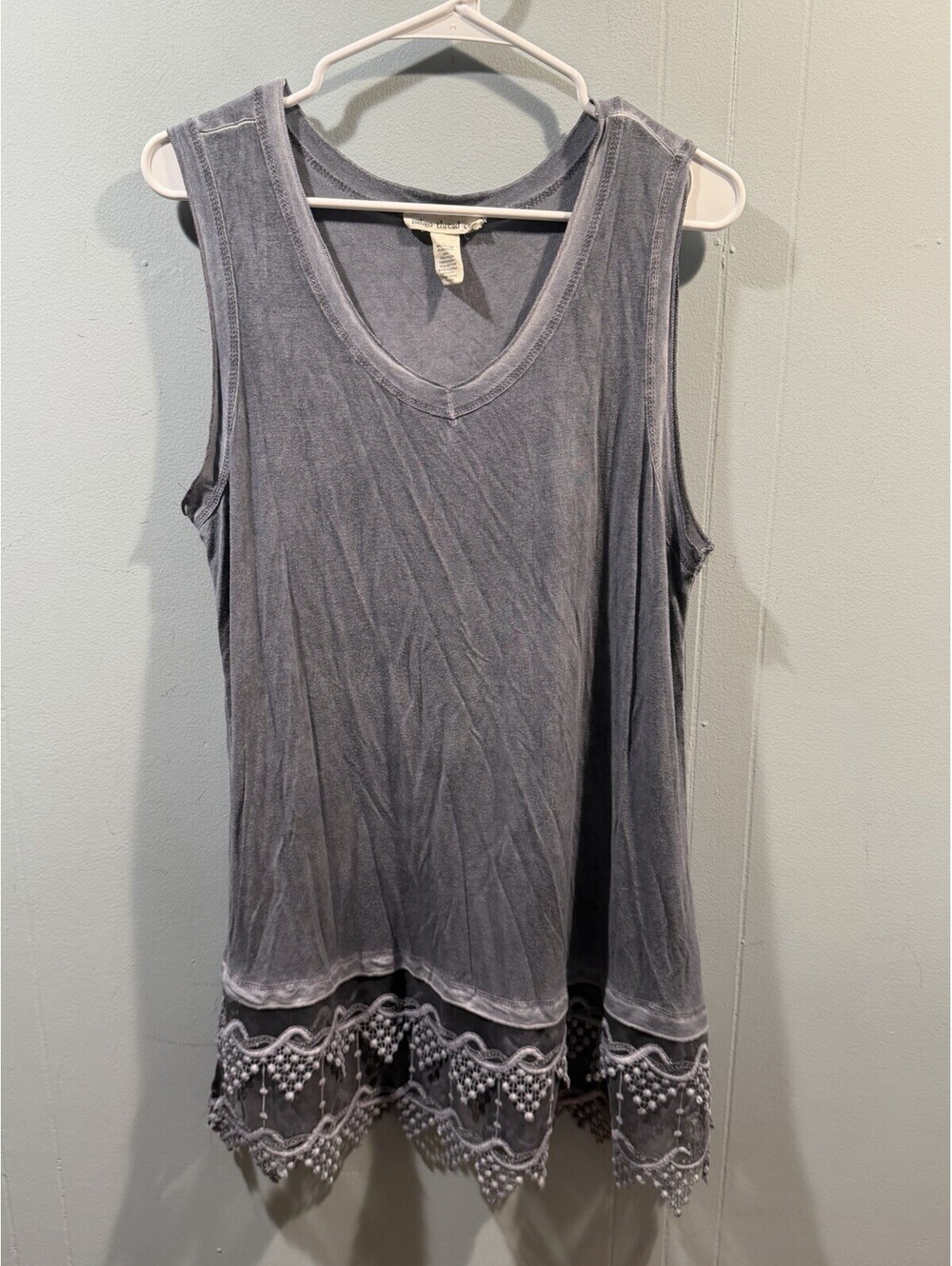 Womens Indigo Thread Co Tank Top Size Large Blue